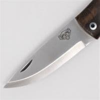 TBS Wolverine Puukko Folding Knife - Turkish Walnut - Multi Carry Belt Pouch